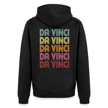Leonardo Da Vinci - Unisex Premium Organic Zip Hoodie - black - Back - Nico (187cm)