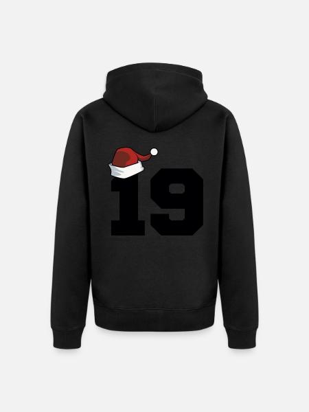 19 Numéro Noël - Veste à capuche bio Premium Unisexe - noir