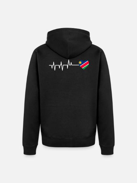 Namibia - Unisex Premium Organic Zip Hoodie - black