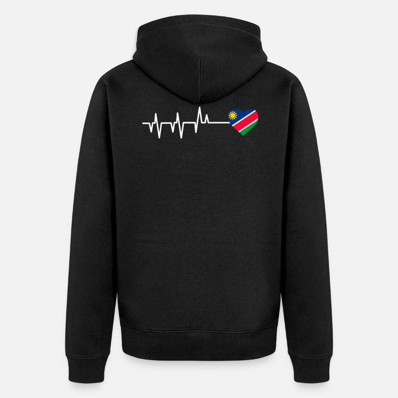 Namibia - Unisex Premium Bio Zip Hoodie - Schwarz