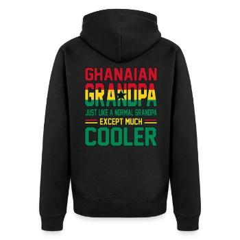 Ghana - Veste à capuche bio Premium Unisexe - noir - Dos - Nico (187cm)