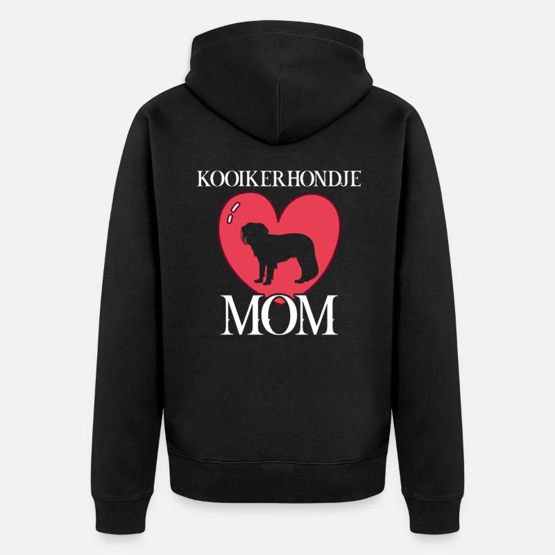 kooikerhondje maman chien - Veste à capuche bio Premium Unisexe - noir