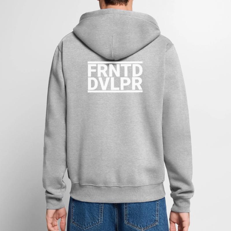 "Frontend Developer | Programmierer" Unisex Premium Bio Zip Hoodie