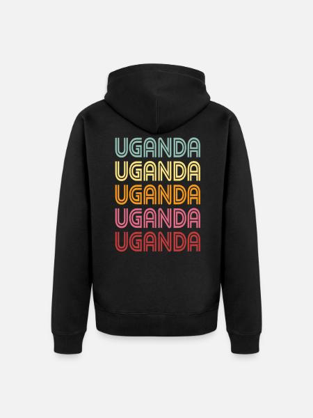 Ouganda - Veste à capuche bio Premium Unisexe - noir