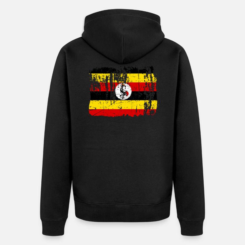 Ouganda - Veste à capuche bio Premium Unisexe - noir