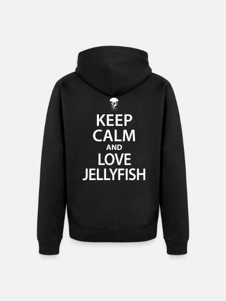 Jellyfish - Unisex Premium Organic Zip Hoodie - black