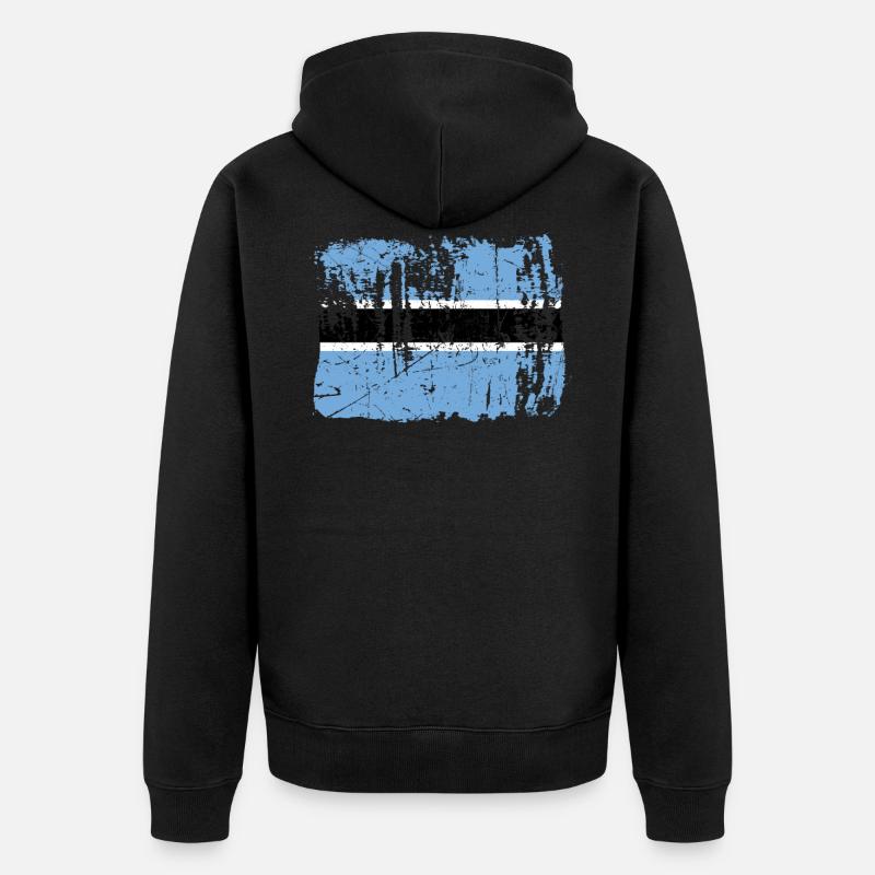 Botswana - Unisex Premium Bio Zip Hoodie - Schwarz