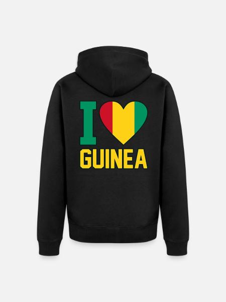 Guinée - Veste à capuche bio Premium Unisexe - noir