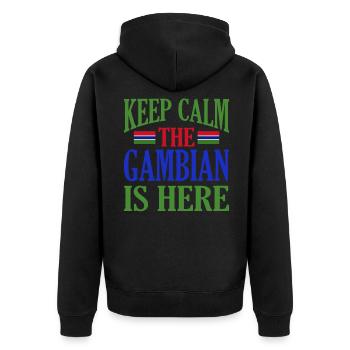 Gambie - Veste à capuche bio Premium Unisexe - noir - Dos - Nico (187cm)