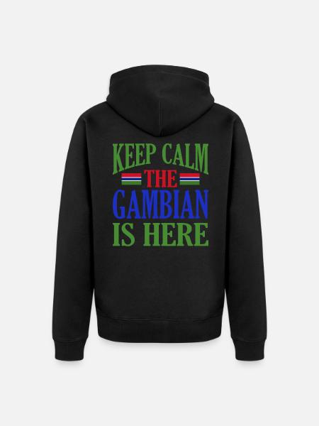 Gambia - Unisex Premium Bio Zip Hoodie - Schwarz