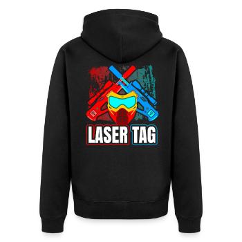 Laser Tag - Veste à capuche bio Premium Unisexe - noir - Dos - Nico (187cm)
