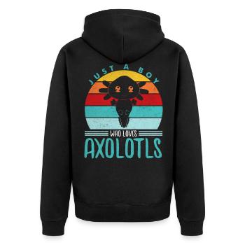 Axolotl - Veste à capuche bio Premium Unisexe - noir - Dos - Nico (187cm)