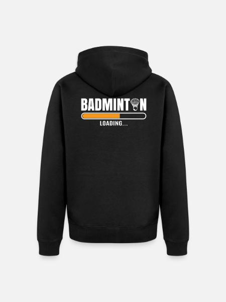Badminton - Unisex Premium Organic Zip Hoodie - black