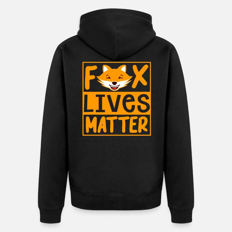Fuchs - Unisex Premium Bio Zip Hoodie - Schwarz