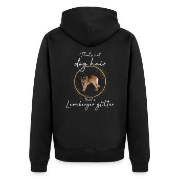 C’est Leonberger Glitzer Dog - Veste à capuche bio Premium Unisexe - noir - Dos - Nico (187cm)