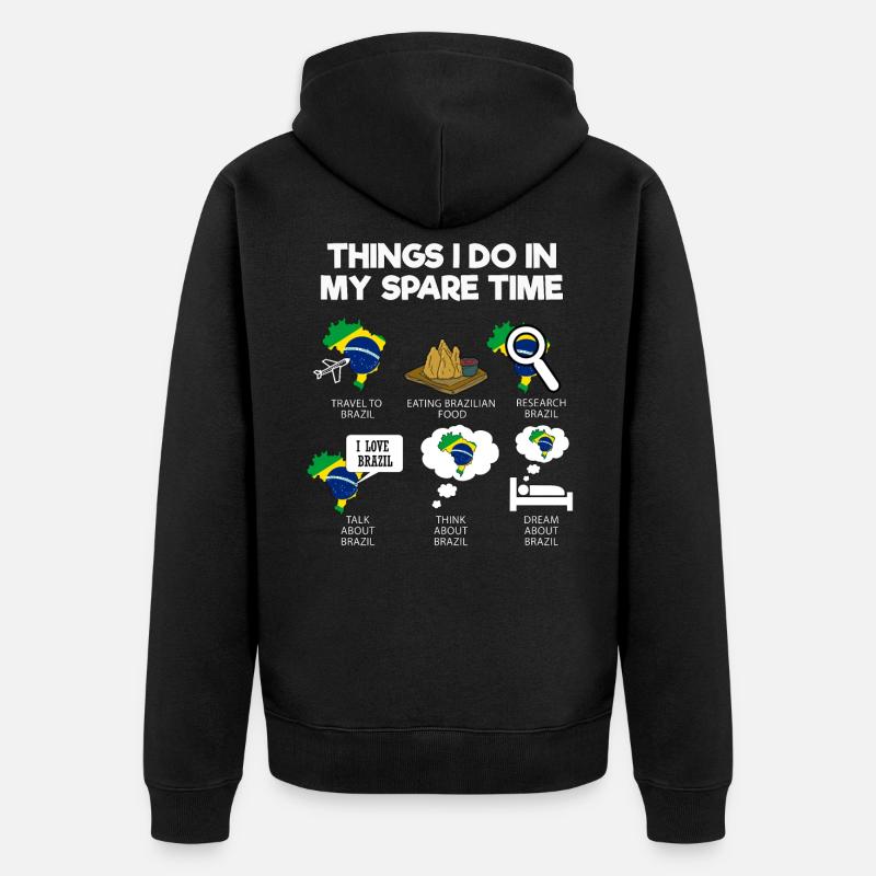 Brésil - Veste à capuche bio Premium Unisexe - noir