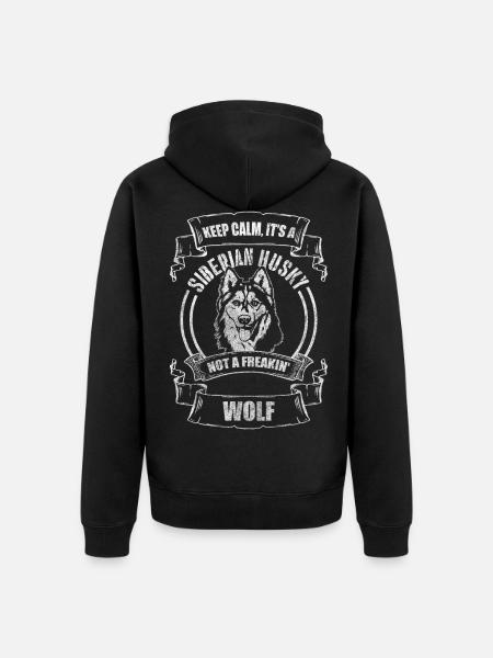 Husky Hunderasse Sibirien Hundebesitzer - Unisex Premium Bio Zip Hoodie - Schwarz