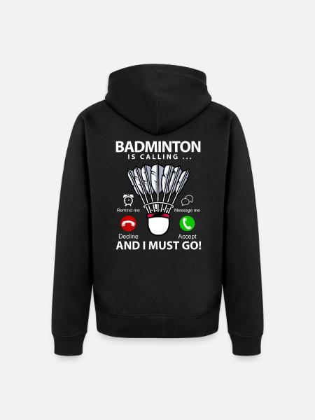 Funny Pickleball Badminton Badminton Badminton - Unisex Premium Organic Zip Hoodie - black