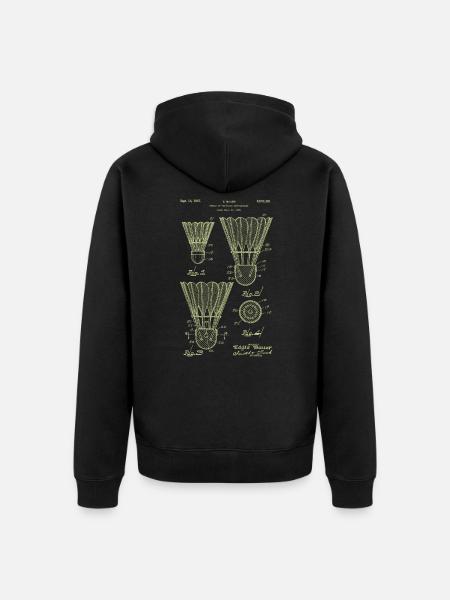 Funny Pickleball Badminton Badminton Badminton - Unisex Premium Organic Zip Hoodie - black