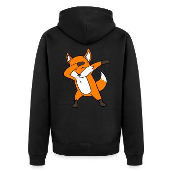 Renard - Veste à capuche bio Premium Unisexe - noir - Dos - Nico (187cm)