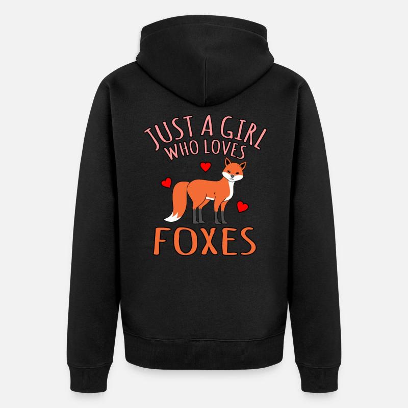 Fuchs - Unisex Premium Bio Zip Hoodie - Schwarz