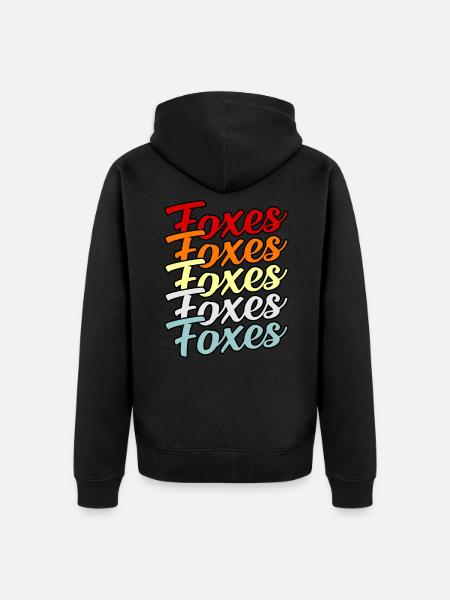 Fox - Unisex Premium Organic Zip Hoodie - black