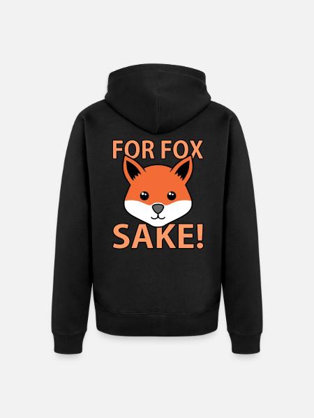 Fox - Unisex Premium Organic Zip Hoodie - black