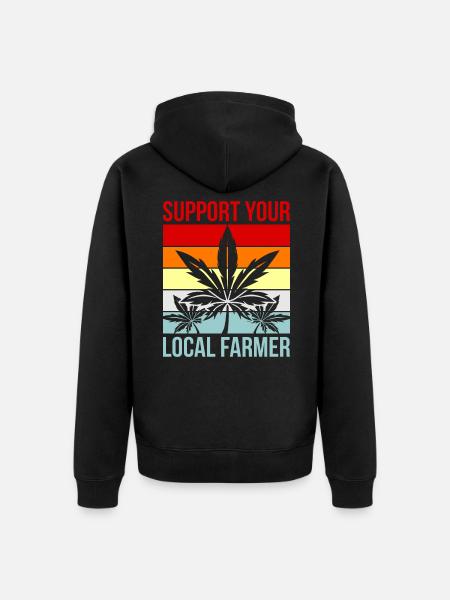 Cannabis - Veste à capuche bio Premium Unisexe - noir