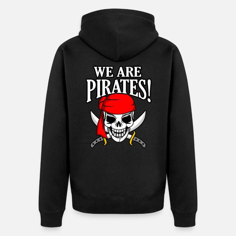 Pirate - Veste à capuche bio Premium Unisexe - noir