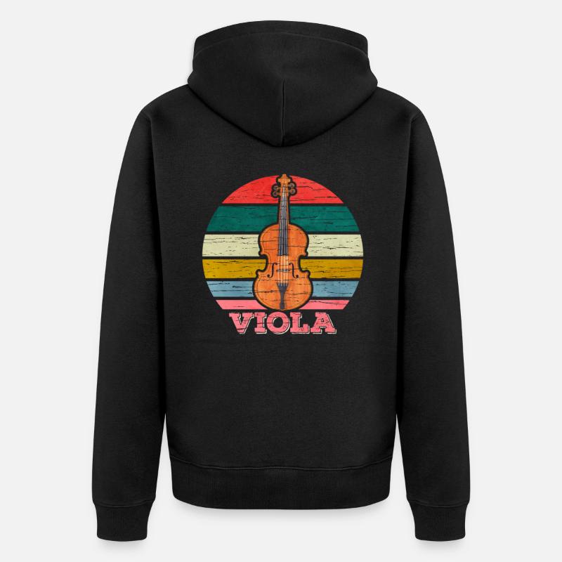 Viola - Unisex Premium Bio Zip Hoodie - Schwarz