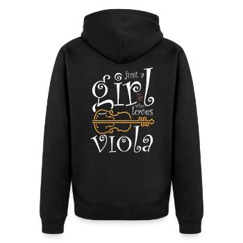 Amateurs de musique Viola Player - Veste à capuche bio Premium Unisexe - noir - Dos - Nico (187cm)