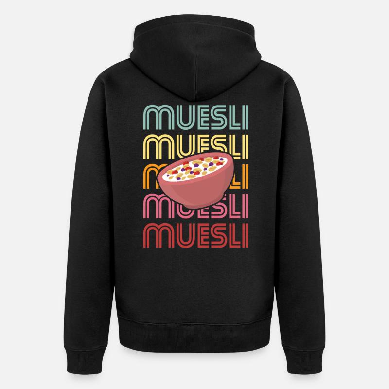Muesli - Veste à capuche bio Premium Unisexe - noir