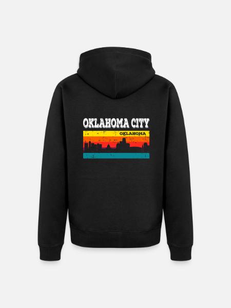 Oklahoma City - Unisex Premium Organic Zip Hoodie - black