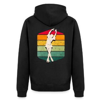 Figure skating - Unisex Premium Organic Zip Hoodie - black - Back - Nico (187cm)