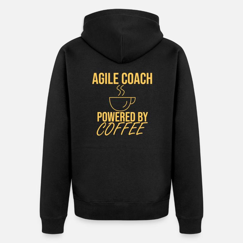 « Agile Coach Coffee | Agile » - Veste à capuche bio Premium Unisexe - noir