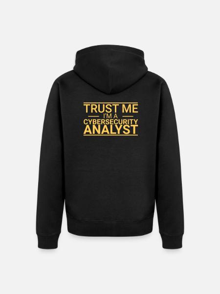 « Cybersecurity Analyst Trust | Cybersécurité » - Veste à capuche bio Premium Unisexe - noir