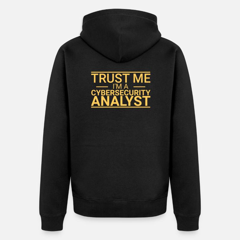 « Cybersecurity Analyst Trust | Cybersécurité » - Veste à capuche bio Premium Unisexe - noir