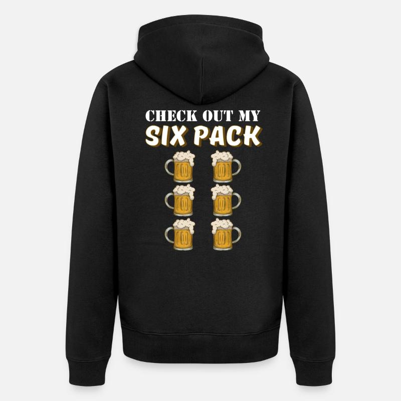 Bier - Unisex Premium Bio Zip Hoodie - Schwarz