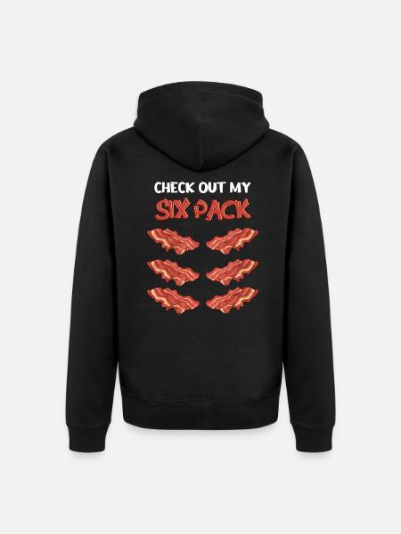 Bacon - Unisex Premium Organic Zip Hoodie - black