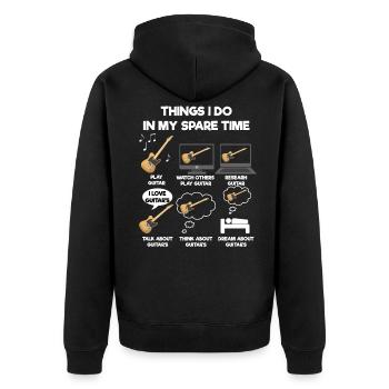 Guitare - Veste à capuche bio Premium Unisexe - noir - Dos - Nico (187cm)