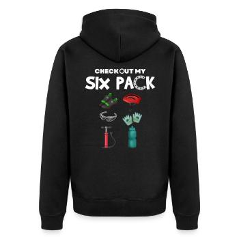 Cycling cycling - Unisex Premium Organic Zip Hoodie - black - Back - Nico (187cm)