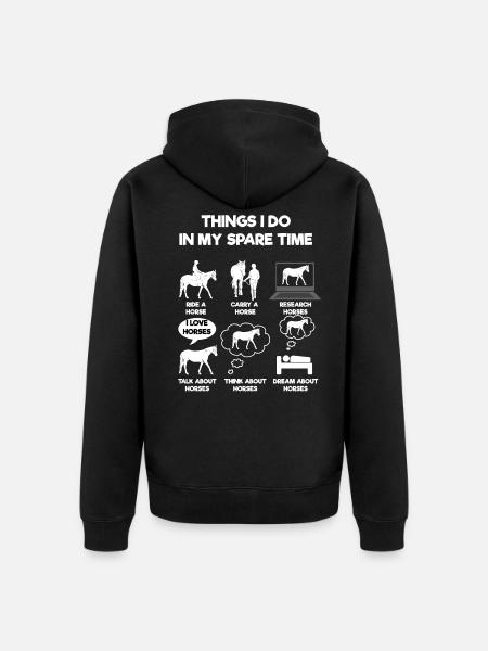 Cheval - Veste à capuche bio Premium Unisexe - noir