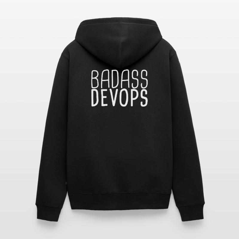 "DevOps Badass | Softwareentwicklung" Unisex Premium Bio Zip Hoodie