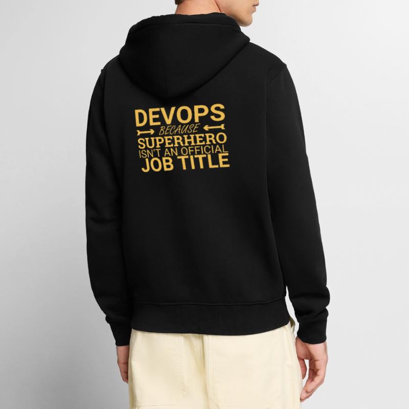 "DevOps Superhero | Software Development" Unisex Premium Organic Zip Hoodie