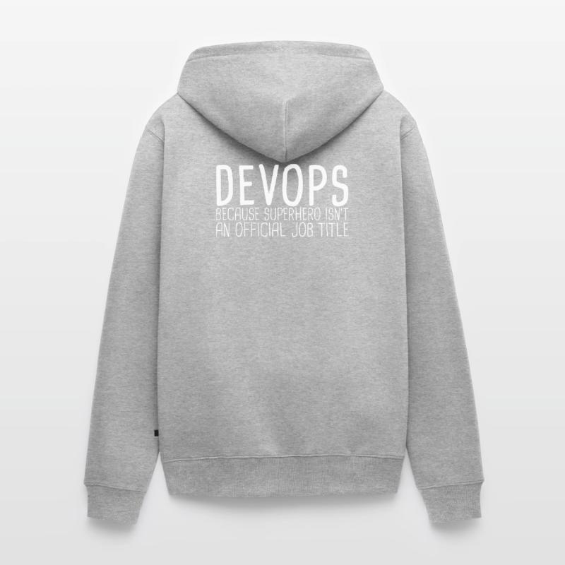 "DevOps Superhero | Software Development" Unisex Premium Organic Zip Hoodie