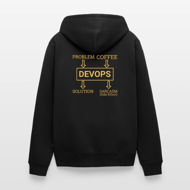 "DevOps Sarcasm | Softwareentwicklung" Unisex Premium Bio Zip Hoodie