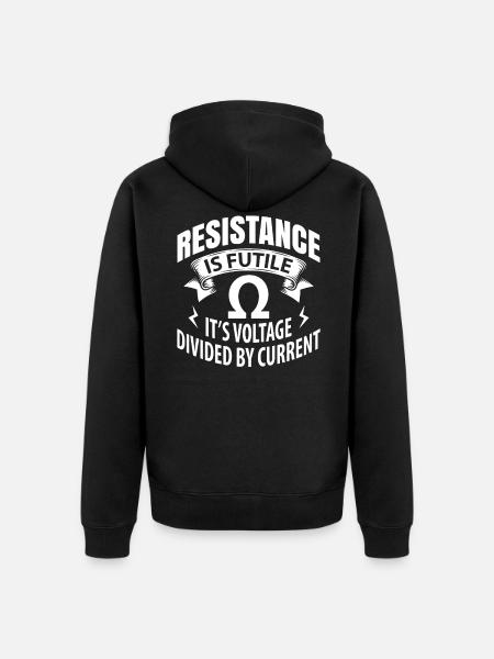 Electronic - Unisex Premium Organic Zip Hoodie - black