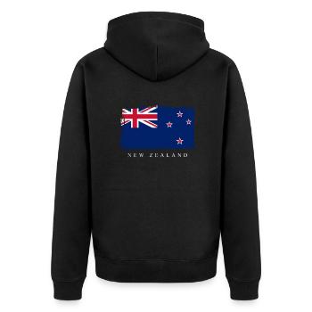 Nouvelle-Zélande Neuseeland - Veste à capuche bio Premium Unisexe - noir - Dos - Nico (187cm)