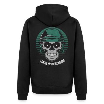 Eucalyptus Bonbon Soldat militaire de l’armée - Veste à capuche bio Premium Unisexe - noir - Dos - Nico (187cm)