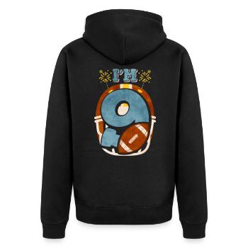 Football américain - Veste à capuche bio Premium Unisexe - noir - Dos - Nico (187cm)